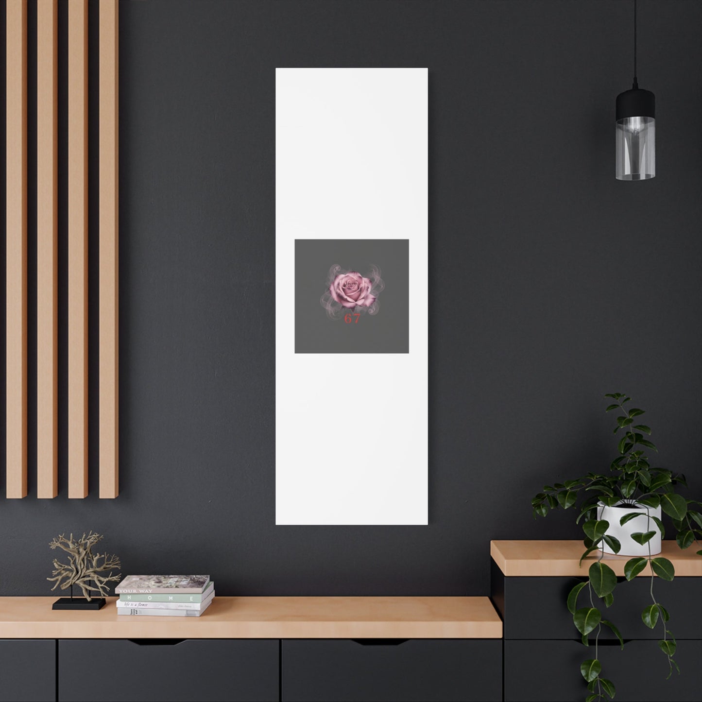6 7 Valentine's Canvas | Viral Gothic Rose Wall Art | 6 7 Meaning Dark Romance
