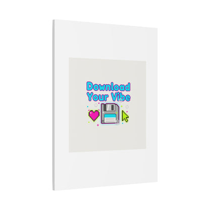 Download Your Vibe Canvas | Y2K Retro Tech, Pixel Floppy Disk Poster