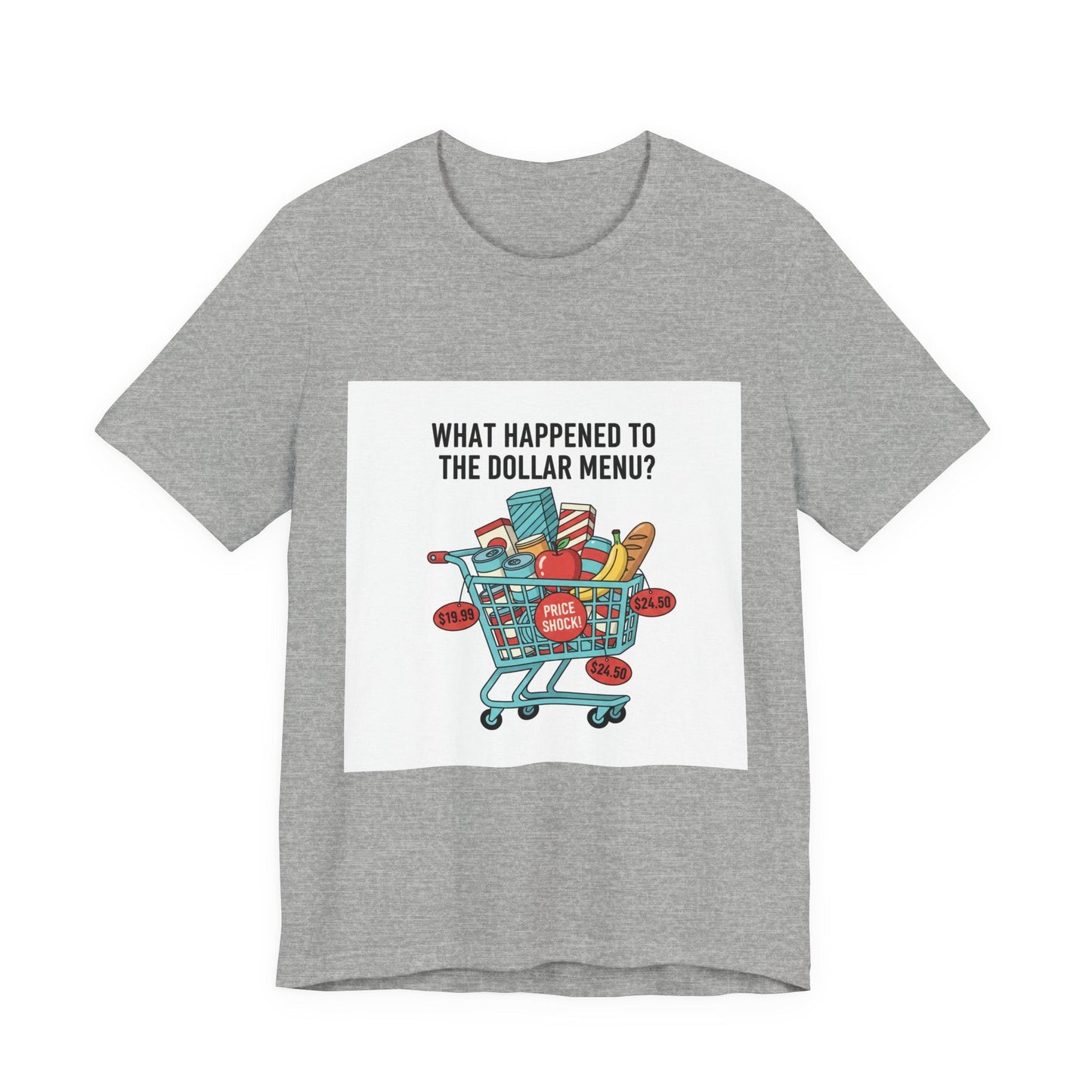 What Happened to the Dollar Menu Tee | grocery prices shirt, budget humor
