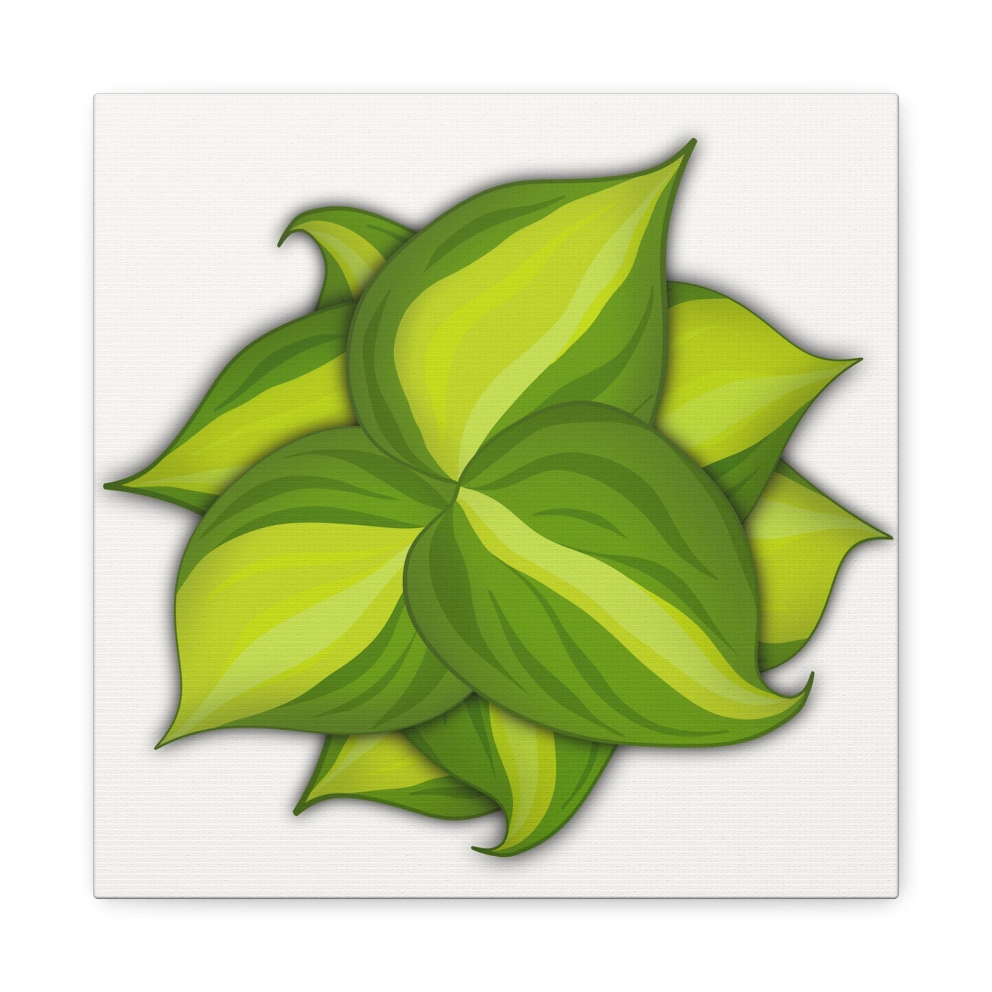 Philodendron Brasil Canvas Print – Botanical Wall Art