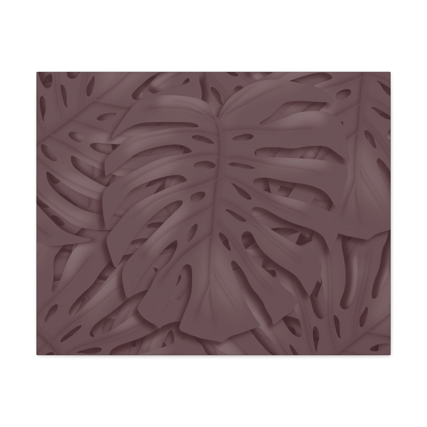 Merlot Monstera Canvas Print – Botanical Wall Art