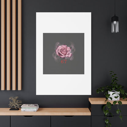 6 7 Valentine's Canvas | Viral Gothic Rose Wall Art | 6 7 Meaning Dark Romance