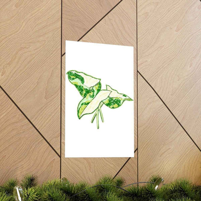 Marble Syngonium Botanical Print – Unframed Wall Art