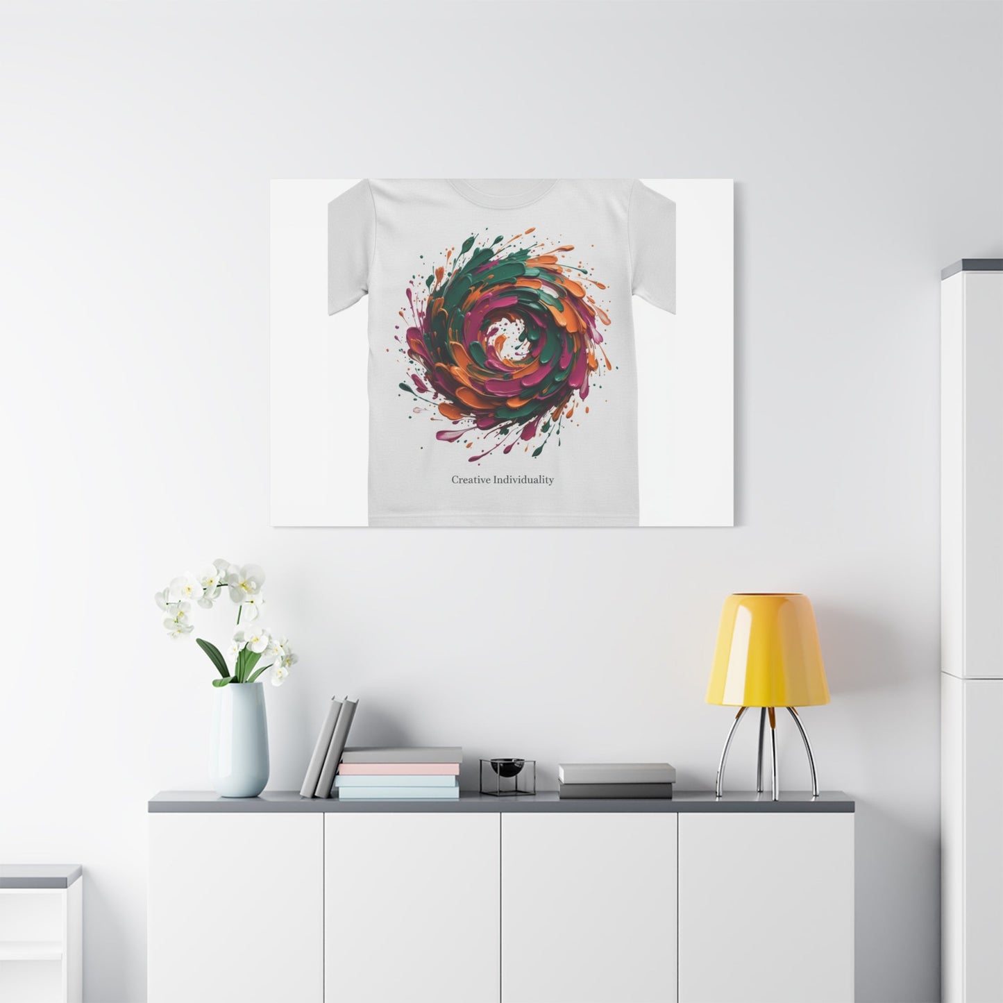 Painterly Abstract Floral Swirl Canvas | Matte Stretched Canvas