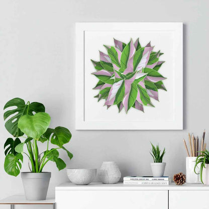 Syngonium Tricolor Pattern Framed Print – Botanical Wall Art