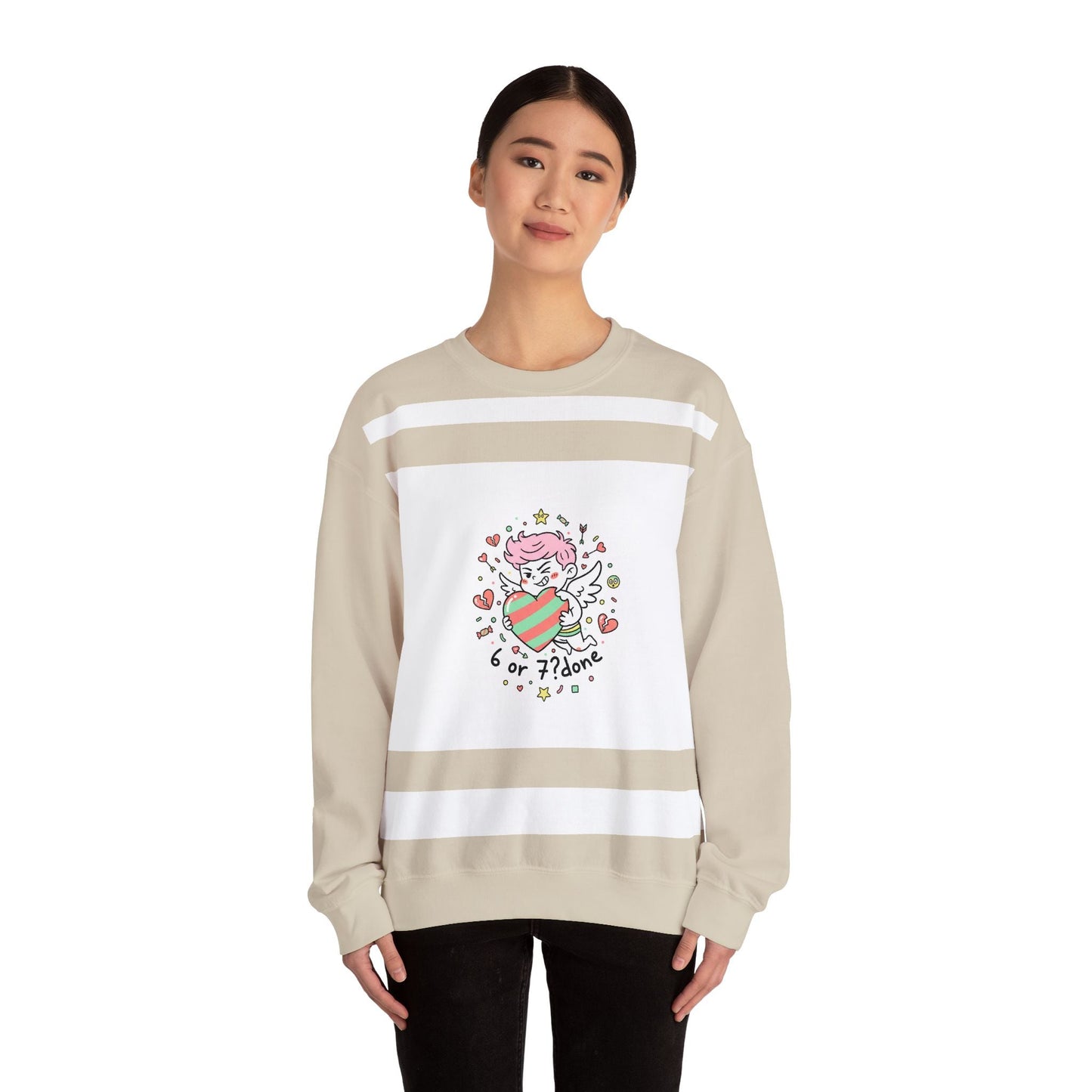 6 7 Weird Cupid Crewneck | Viral Valentine's Sweatshirt | Funny Quirky Love
