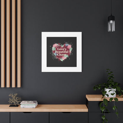 Love's Beautiful Chaos Canvas Print | Soft Grunge Hearts, Distressed Heart Art
