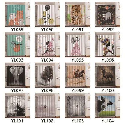 Decorative Shower Curtain For Sanitary Partition