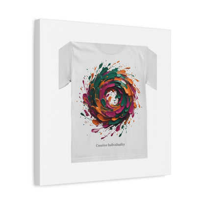 Painterly Abstract Floral Swirl Canvas | Matte Stretched Canvas