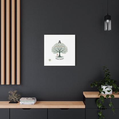 Handwritten Doodle Tree Canvas | Matte Stretched Wall Art