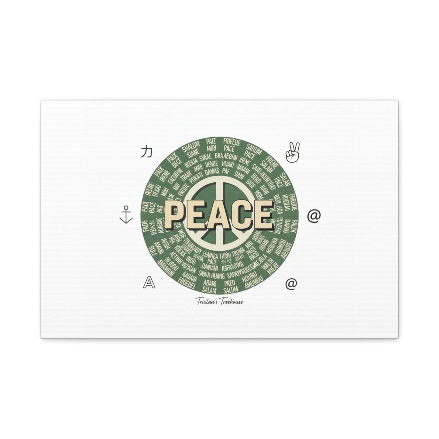 Peace doodle canvas | hand drawn sketch aesthetic, handwritten message
