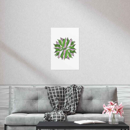 Syngonium Tricolor Pattern Botanical Print – Unframed Wall Art