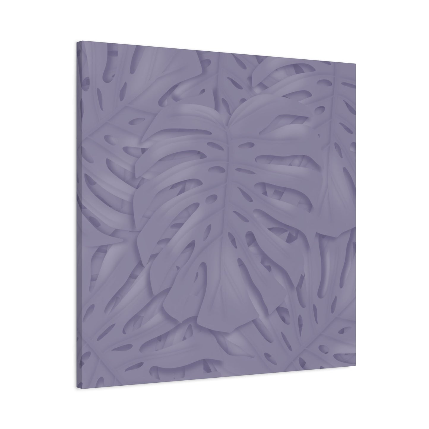 Violet Monstera Canvas Print – Botanical Wall Art