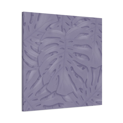 Violet Monstera Canvas Print – Botanical Wall Art