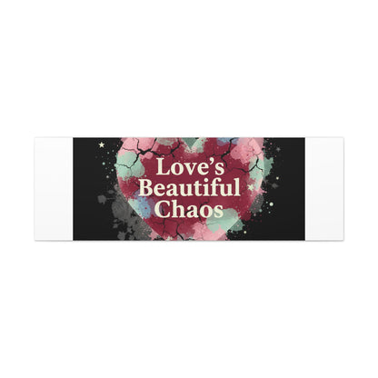 Love's Beautiful Chaos Canvas Print | Soft Grunge Hearts, Distressed Heart Art