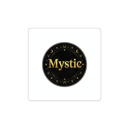 Mystic Circle Sticker | Tarot & Occult Typography, Witchy Metallic