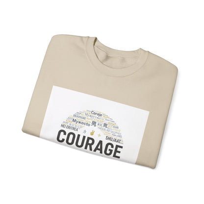 Courage wordcloud Sweatshirt | Fresh Start minimal renewal apparel