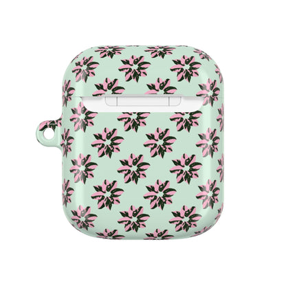 Pink Princess Philodendron Pattern AirPod Case