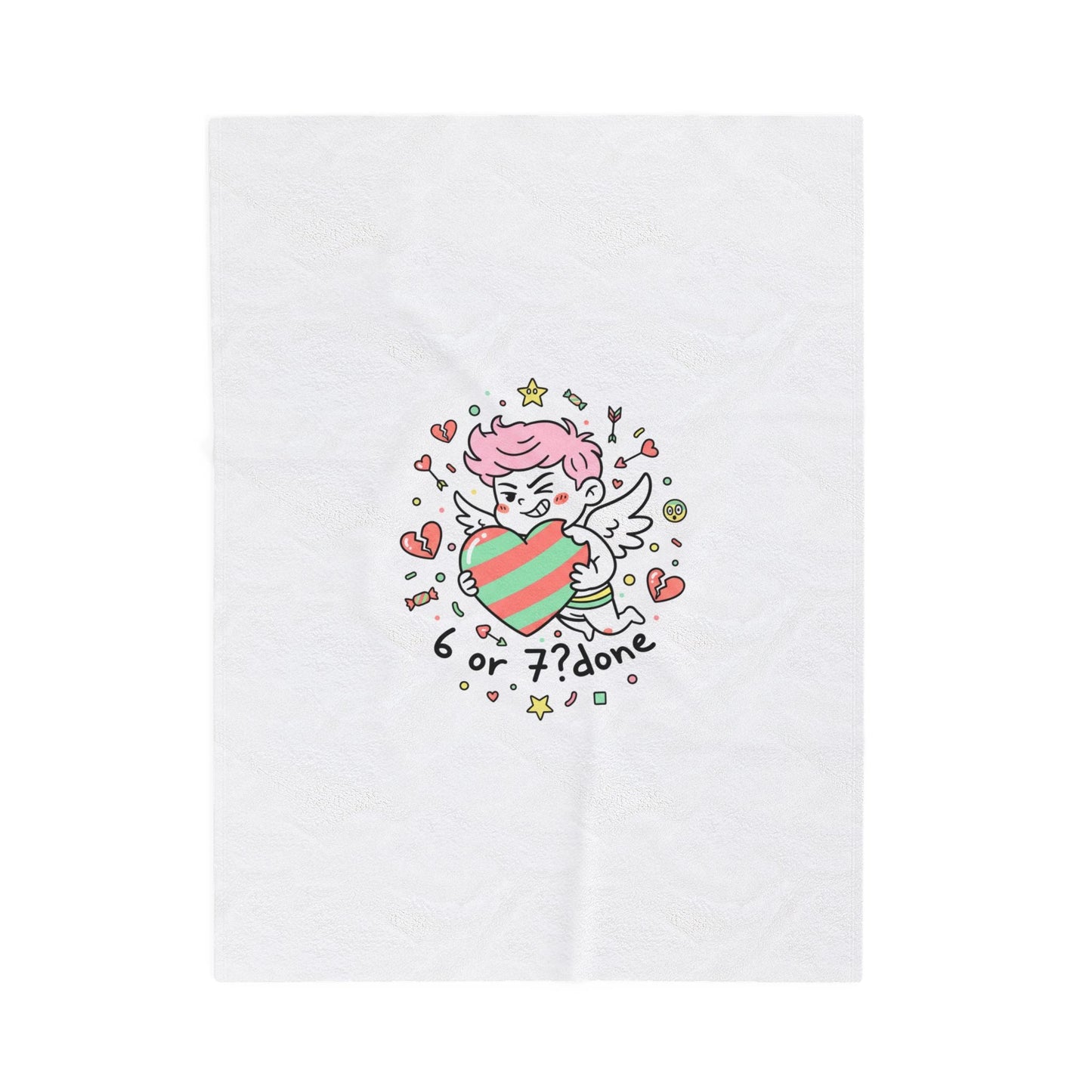 6 7 Weird Cupid Canvas | Viral Valentine's Wall Art | Funny Quirky Love