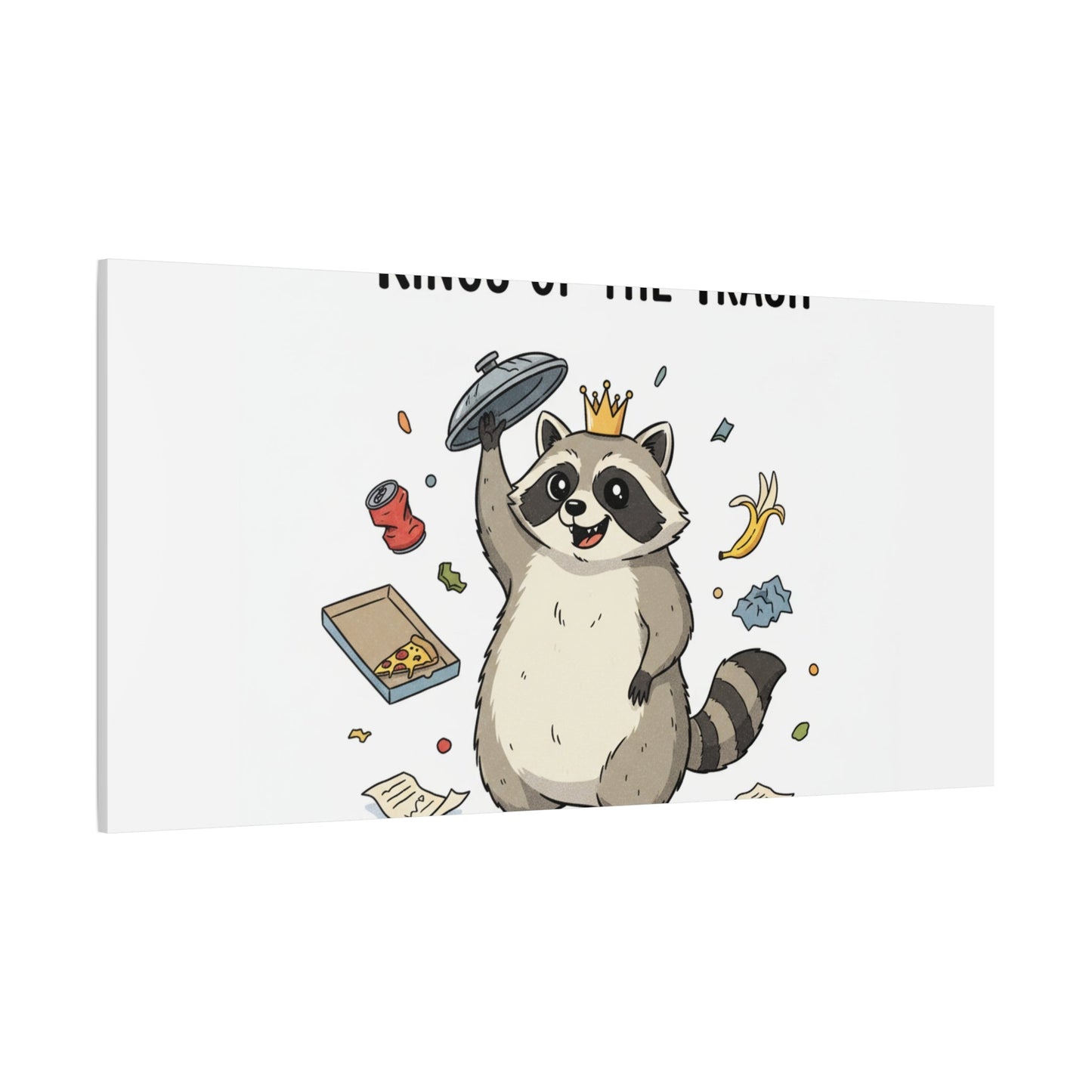 Kings of the Trash Canvas, Raccoon Doodle | Trash Panda, Goofy Critter Art