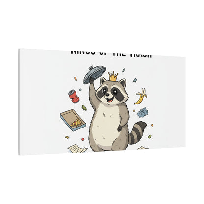 Kings of the Trash Canvas, Raccoon Doodle | Trash Panda, Goofy Critter Art