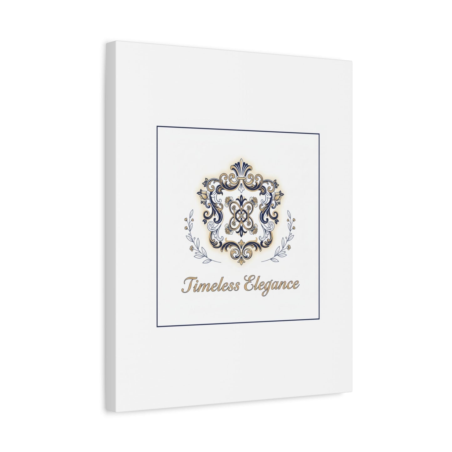 Ornate Brooch Emblem Canvas | Vintage Formalwear Accents, Baroque Print
