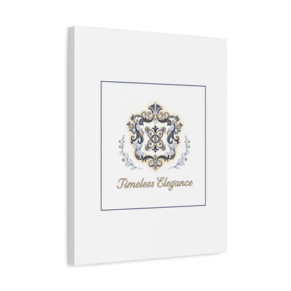 Ornate Brooch Emblem Canvas | Vintage Formalwear Accents, Baroque Print