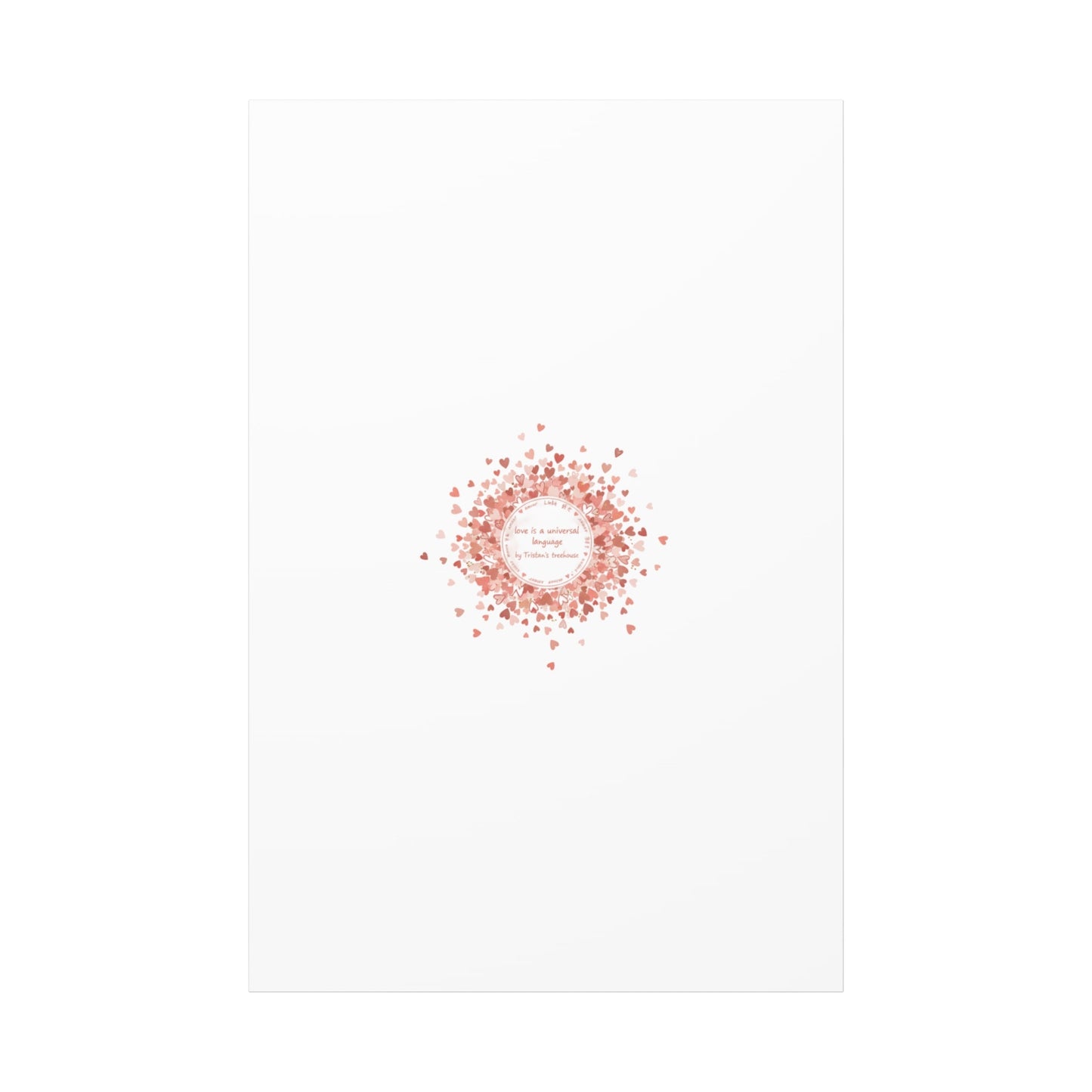 Tiny Heart Confetti Canvas | Matte Stretched Wall Art
