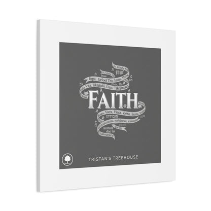 handwritten faith ribbon Canvas | sketch aesthetic, doodle design