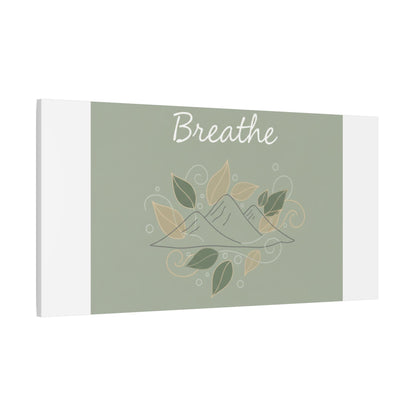 Breathe Mountain Line Canvas | Nature Symbols, Minimal Forest Wall Art