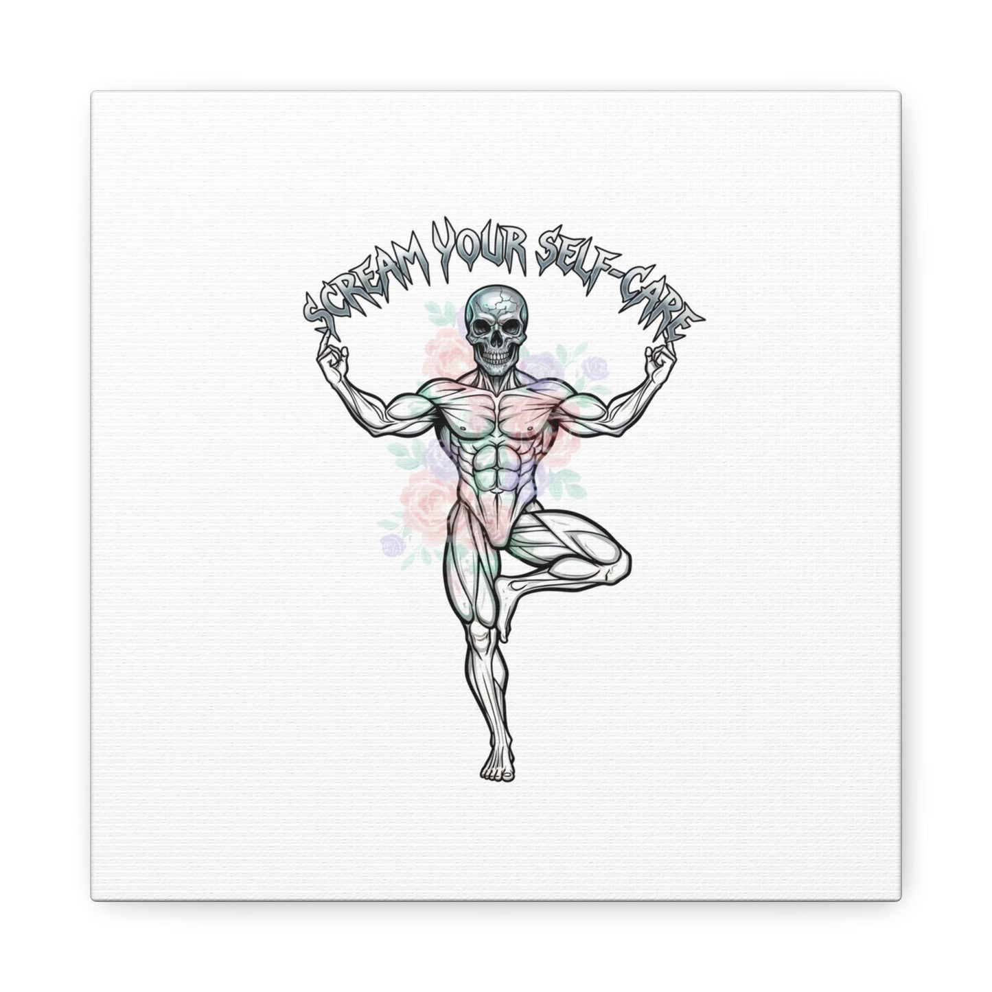Scream Your Self-Care Canvas | Heavy Metal Wellness, Gothic Wellness Quote