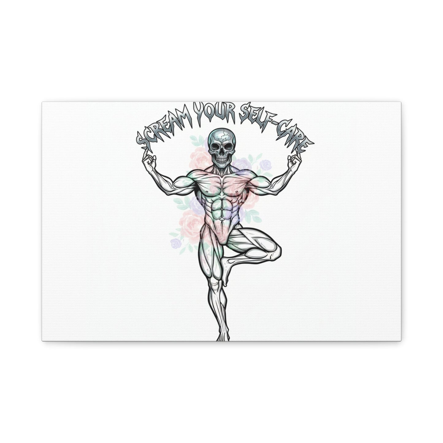 Scream Your Self-Care Canvas | Heavy Metal Wellness, Gothic Wellness Quote
