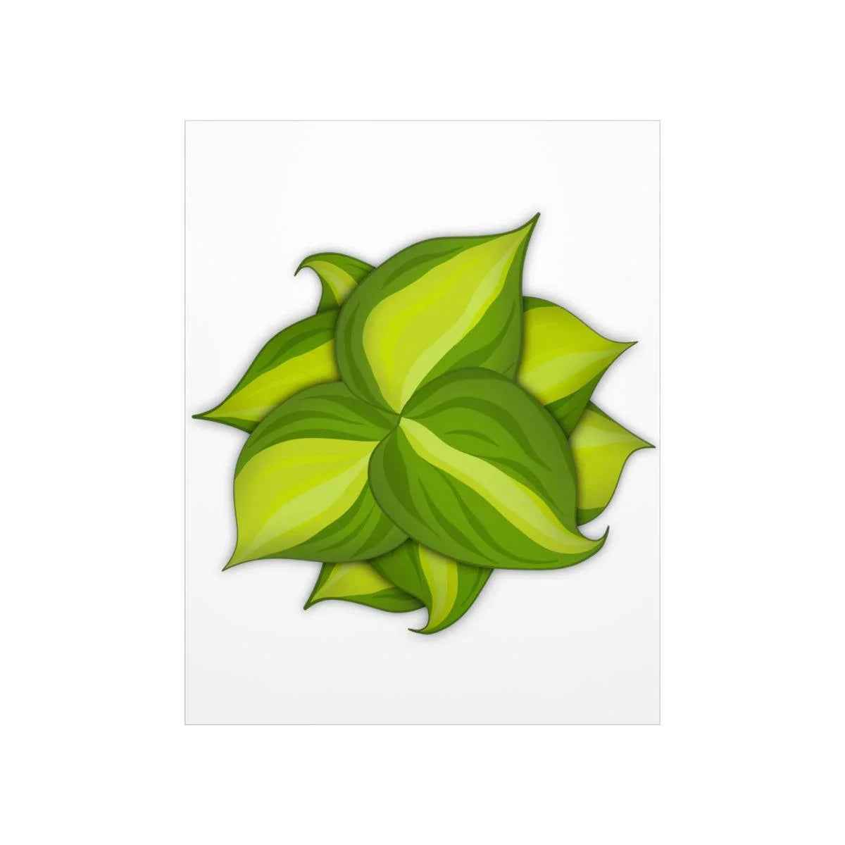 Philodendron Brasil Botanical Print – Unframed Wall Art