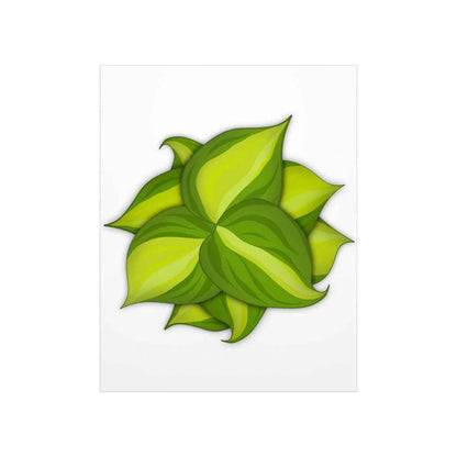 Philodendron Brasil Botanical Print – Unframed Wall Art