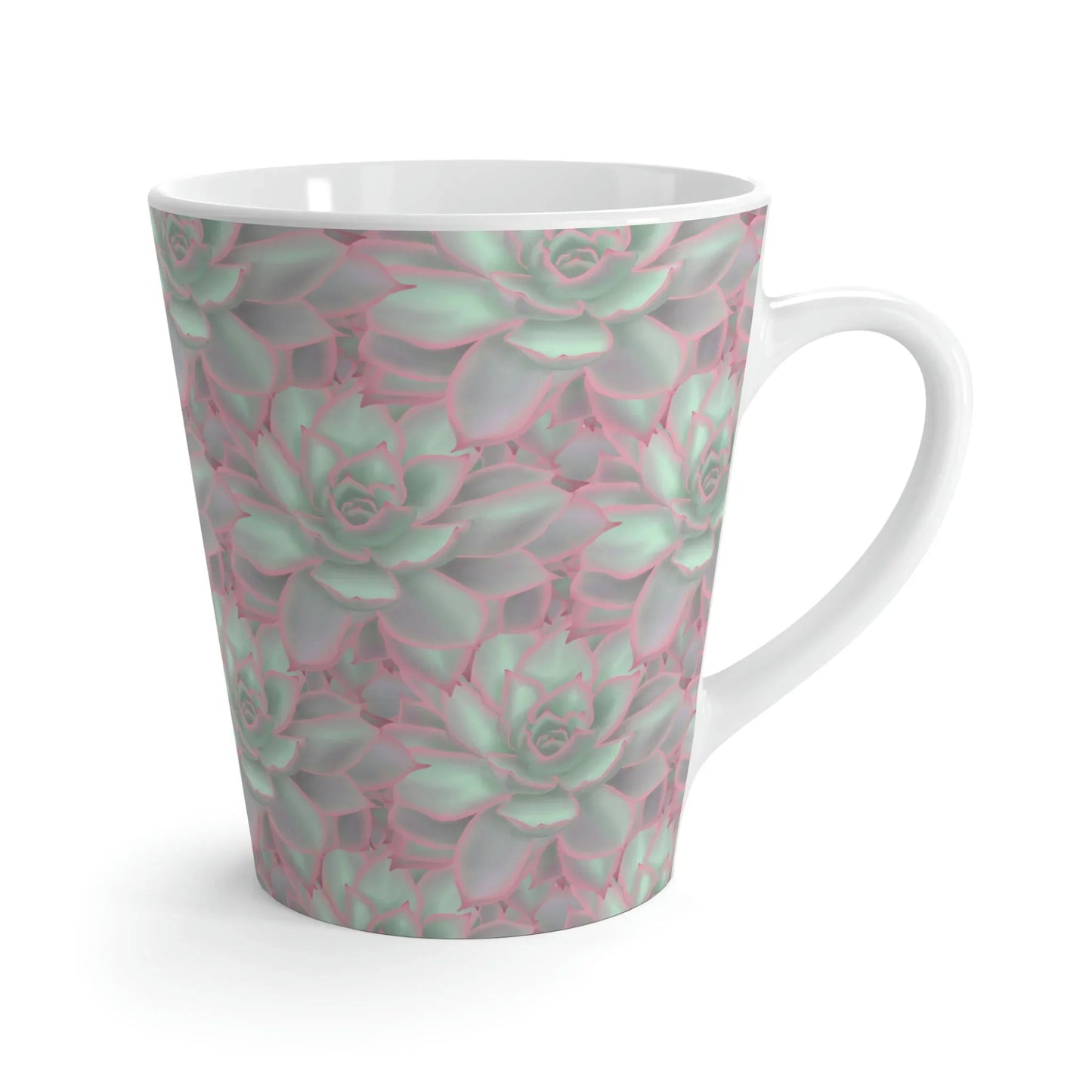 Echeveria Violet Queen Succulent Pattern Ceramic Mug 12 oz