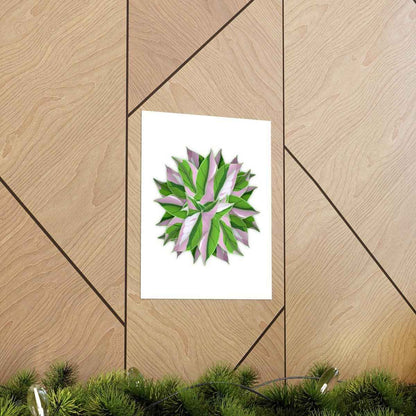 Syngonium Tricolor Pattern Botanical Print – Unframed Wall Art