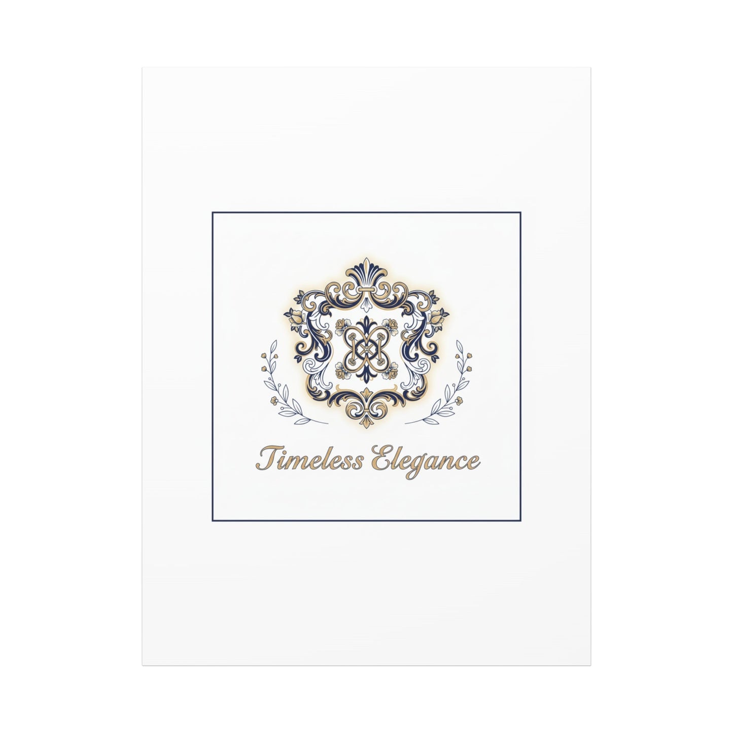 Ornate Brooch Emblem Canvas | Vintage Formalwear Accents, Baroque Print