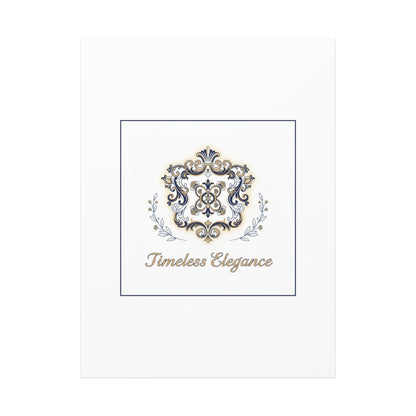 Ornate Brooch Emblem Canvas | Vintage Formalwear Accents, Baroque Print