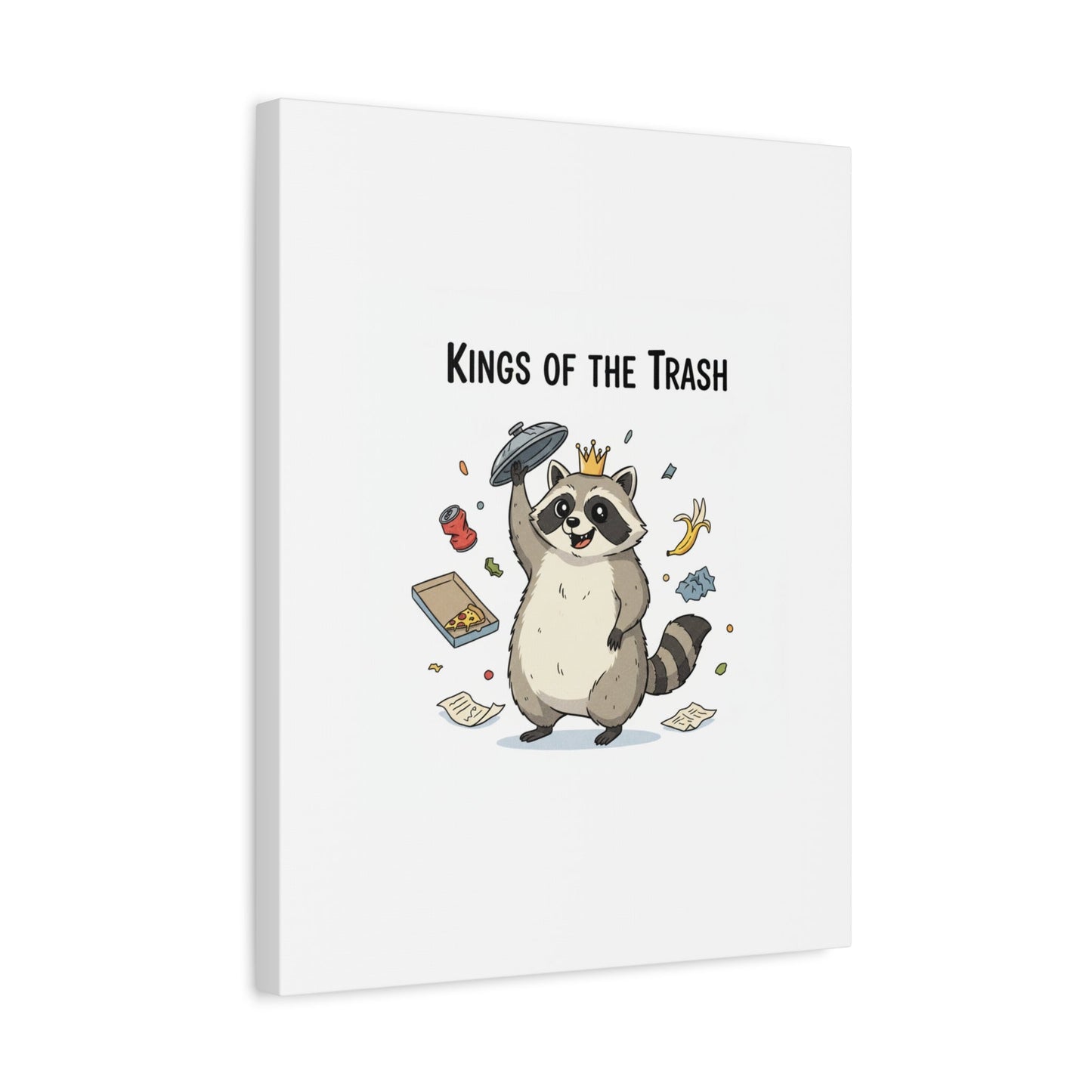 Kings of the Trash Canvas, Raccoon Doodle | Trash Panda, Goofy Critter Art