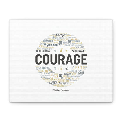 Courage Word Cloud Canvas | Fresh-Start Minimalism art print