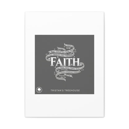 handwritten faith ribbon Canvas | sketch aesthetic, doodle design