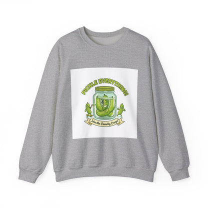 Pickle Everything jar crewneck | pickle lover sweatshirt, brine design