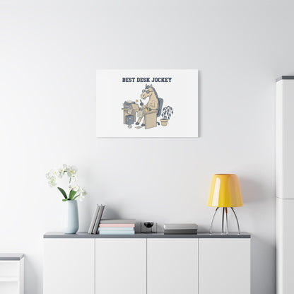 Best Desk Jockey Canvas, Workhorse Office Art | Corporate Burnout Parody