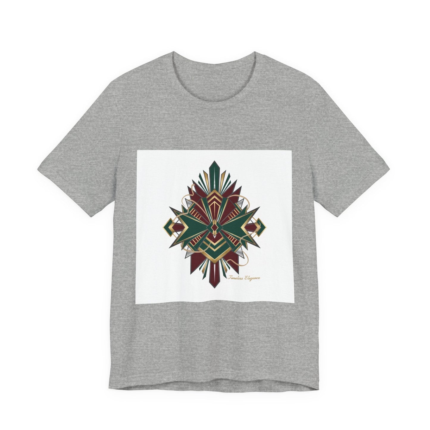 "Timeless Elegance" Art Deco Geometric T-Shirt | Vintage Luxury Graphic Tee
