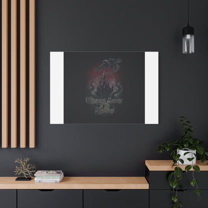 Whispered Secrets of the Shadows Castle Wall Art, Matte Canvas | Gothic Medieval Decor