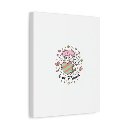 Weird Cupid heart illustration Canvas | Weird Valentine, quirky chaotic love