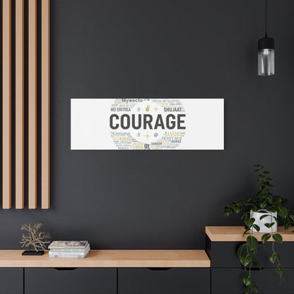Courage Word Cloud Canvas | Fresh-Start Minimalism art print