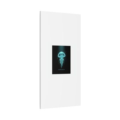Bioluminescent Jellyfish Art Canvas | Deep Sea Aesthetic, Neon Glow