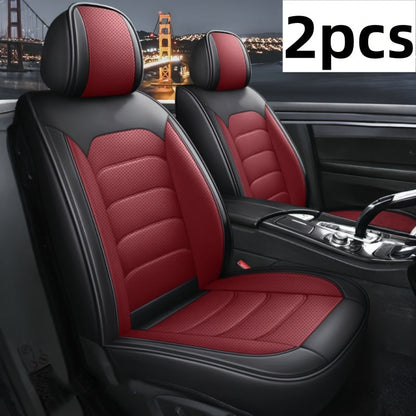 1pc and 2pcs Luxury Faux Leather Car Front Seat Covers | Universal Fit, Independent Seat Design for Main Driver/Co-driver, All-inclusive Sports Car Seat, Suitable for Cars, SUVs, and Pickup Trucks