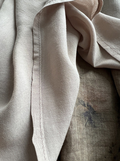 High-grade Printed High-count Pure Ramie Fine Linen Skirt